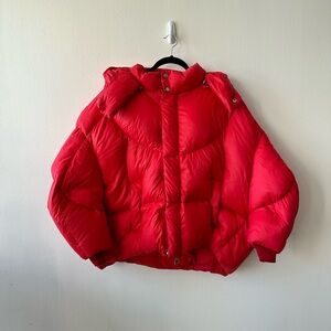 CHEN PENG red shell puffer coat